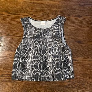 Snake skin crop top